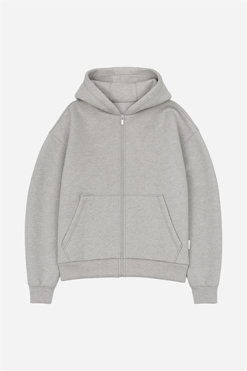 Grunt High Scuba Zip Hood - Gråmelerad